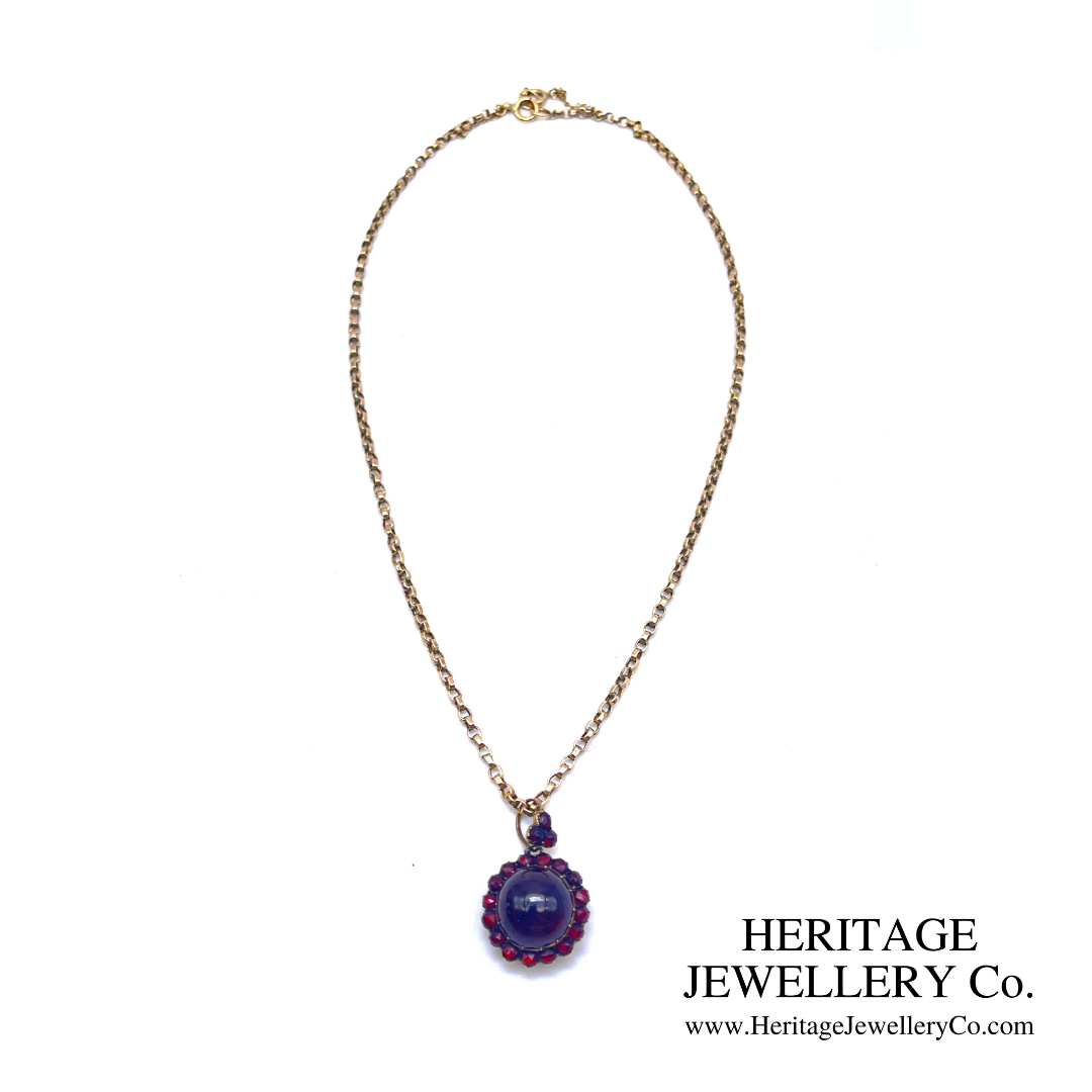 Victorian Garnet Locket Pendant