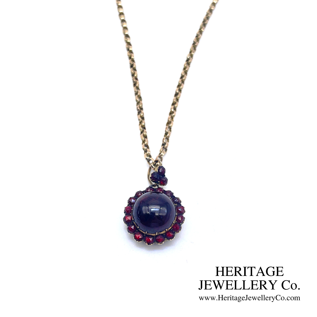 Victorian Garnet Locket Pendant