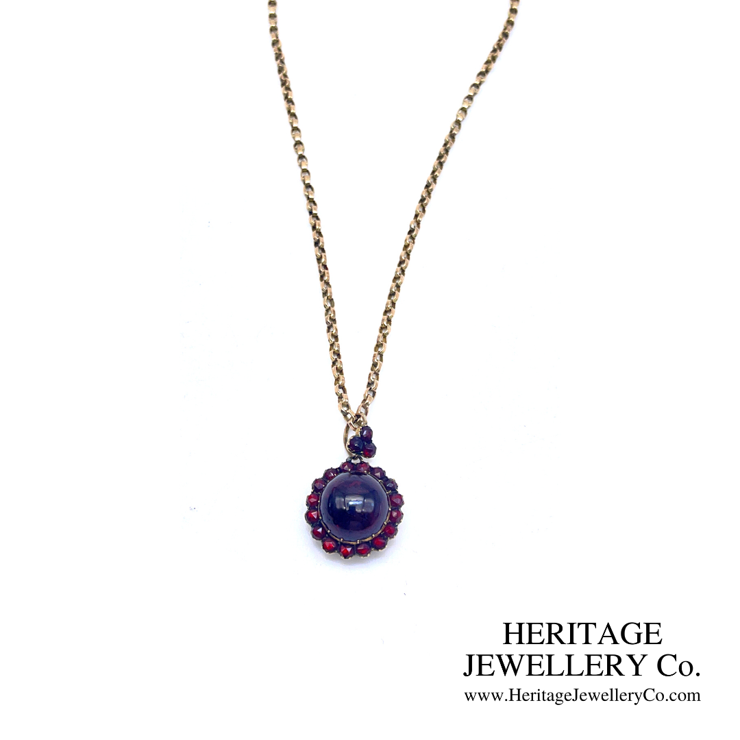 Victorian Garnet Locket Pendant