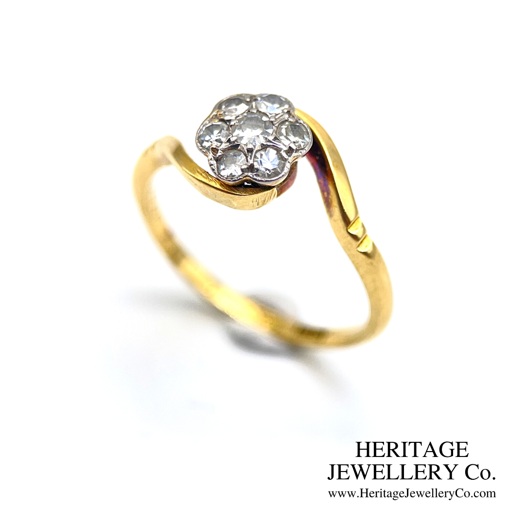 Antique Edwardian Diamond Cluster Ring