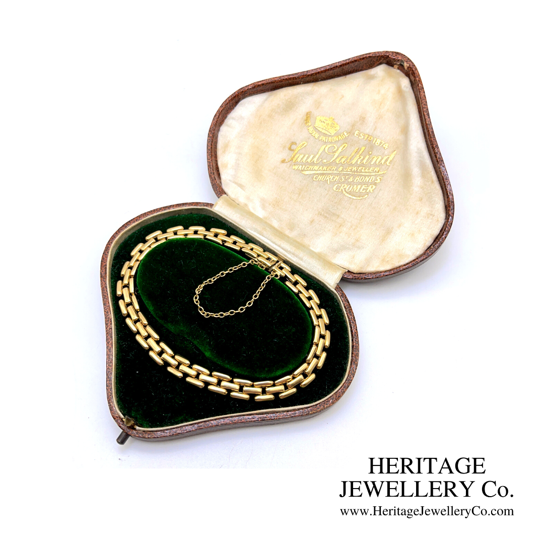 Vintage Brick-Link Gold Bracelet (18ct gold)