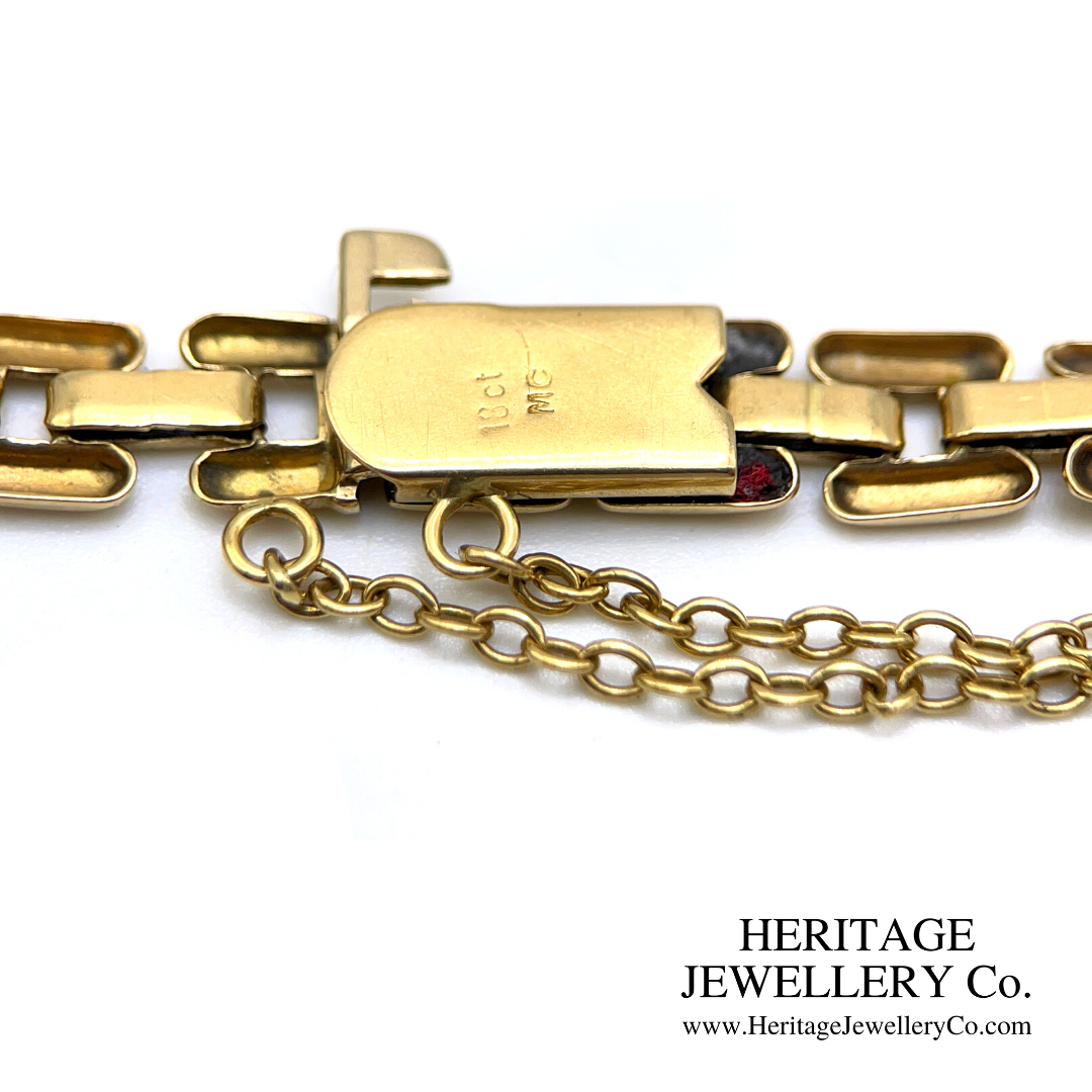 Vintage Brick-Link Gold Bracelet (18ct gold)
