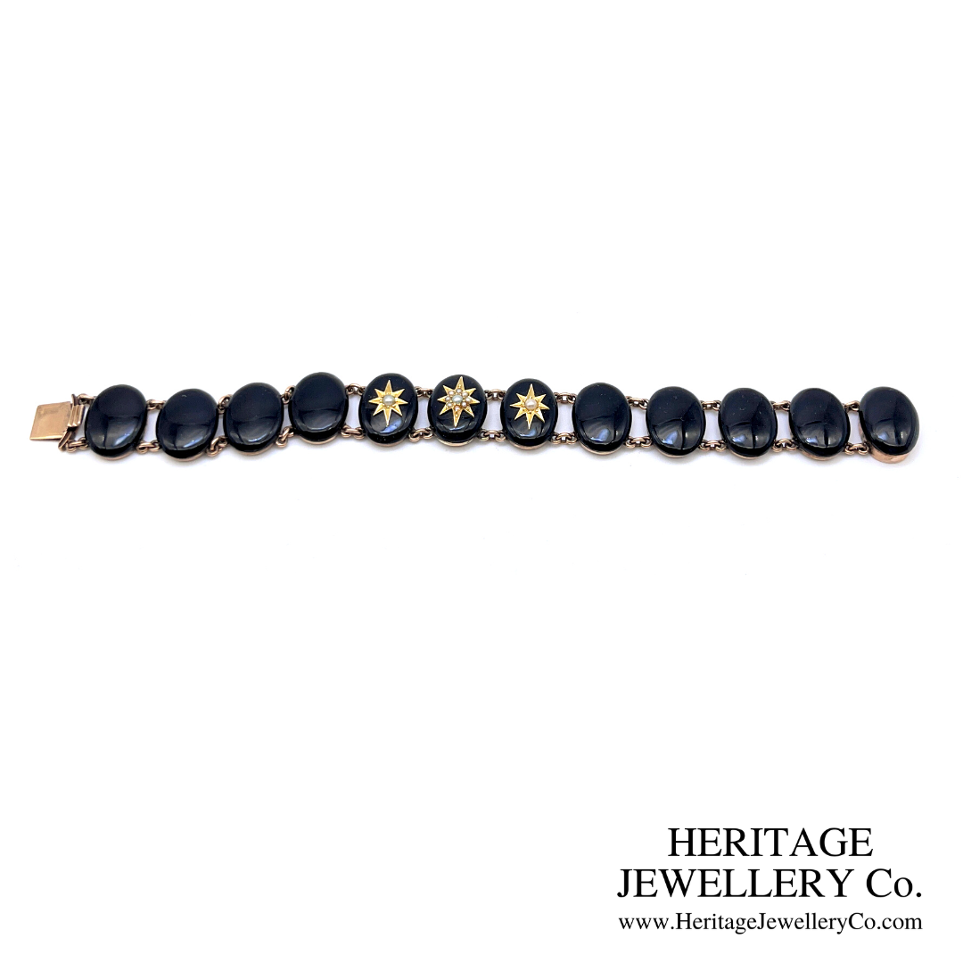 Victorian Onyx & Gold Memorial Bracelet