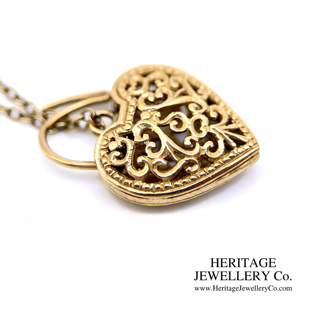 Vintage 2-Colour Bracelet with Heart Padlock