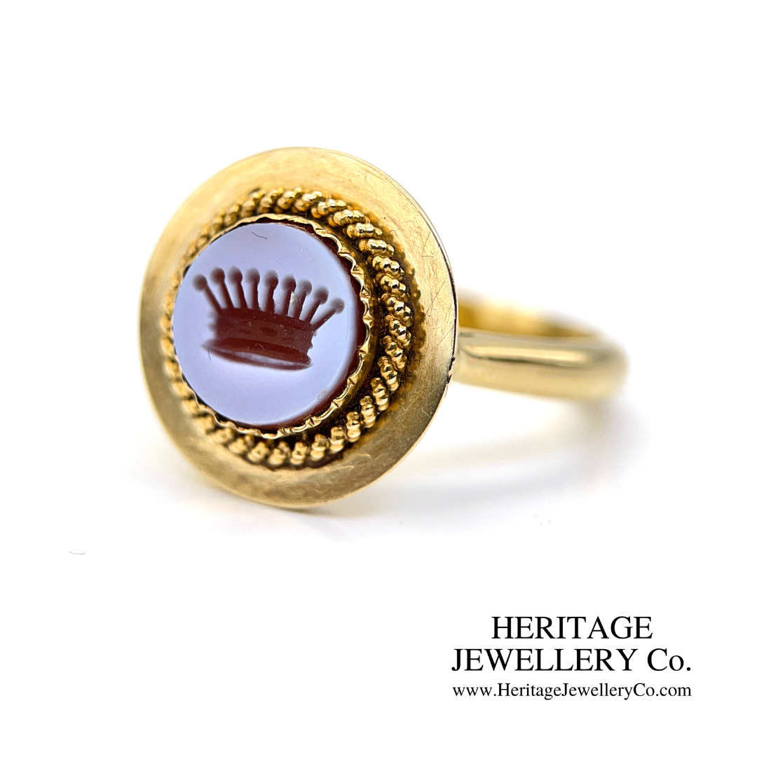 Antique Carnelian Intaglio Signet Ring (18ct gold)