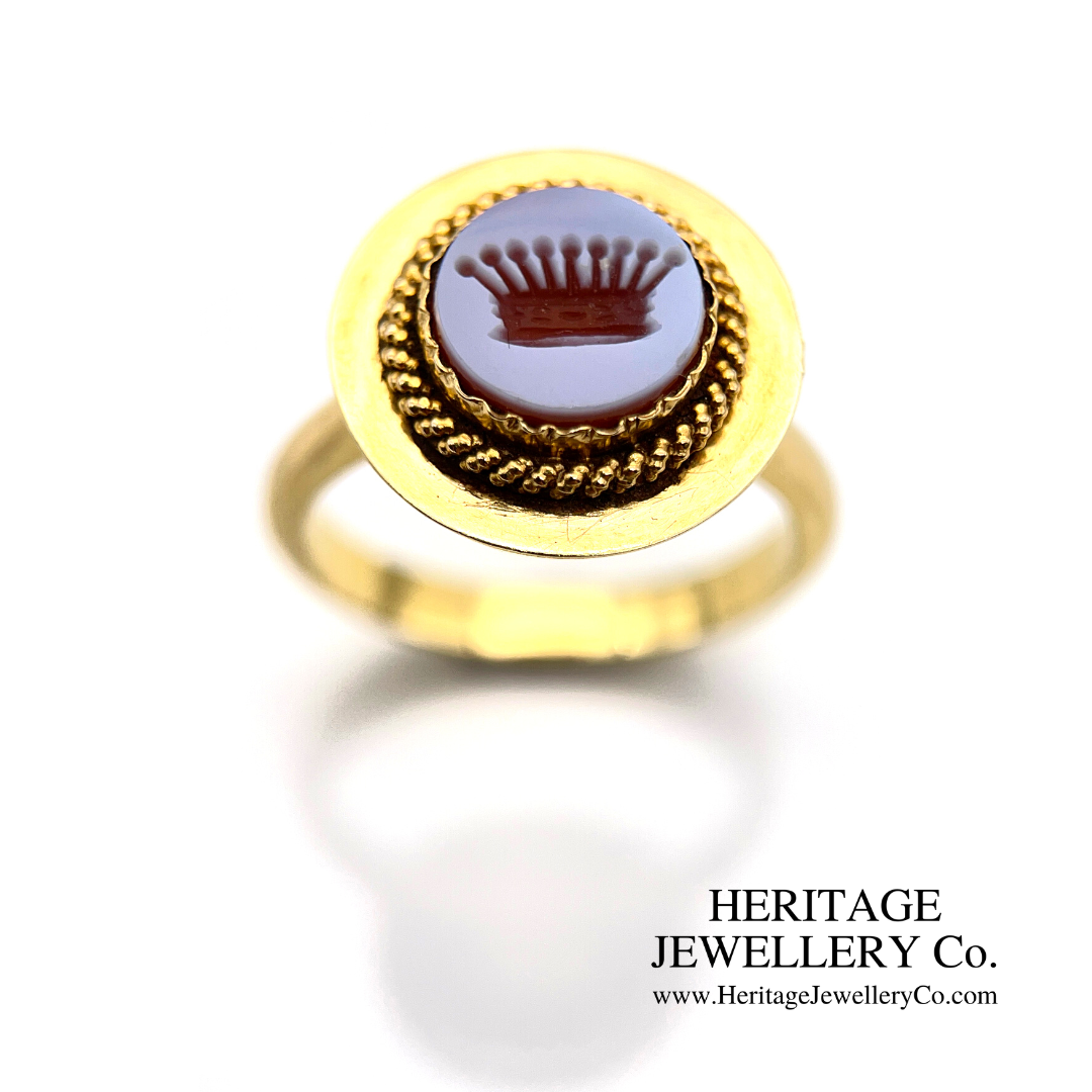 Antique Carnelian Intaglio Signet Ring (18ct gold)
