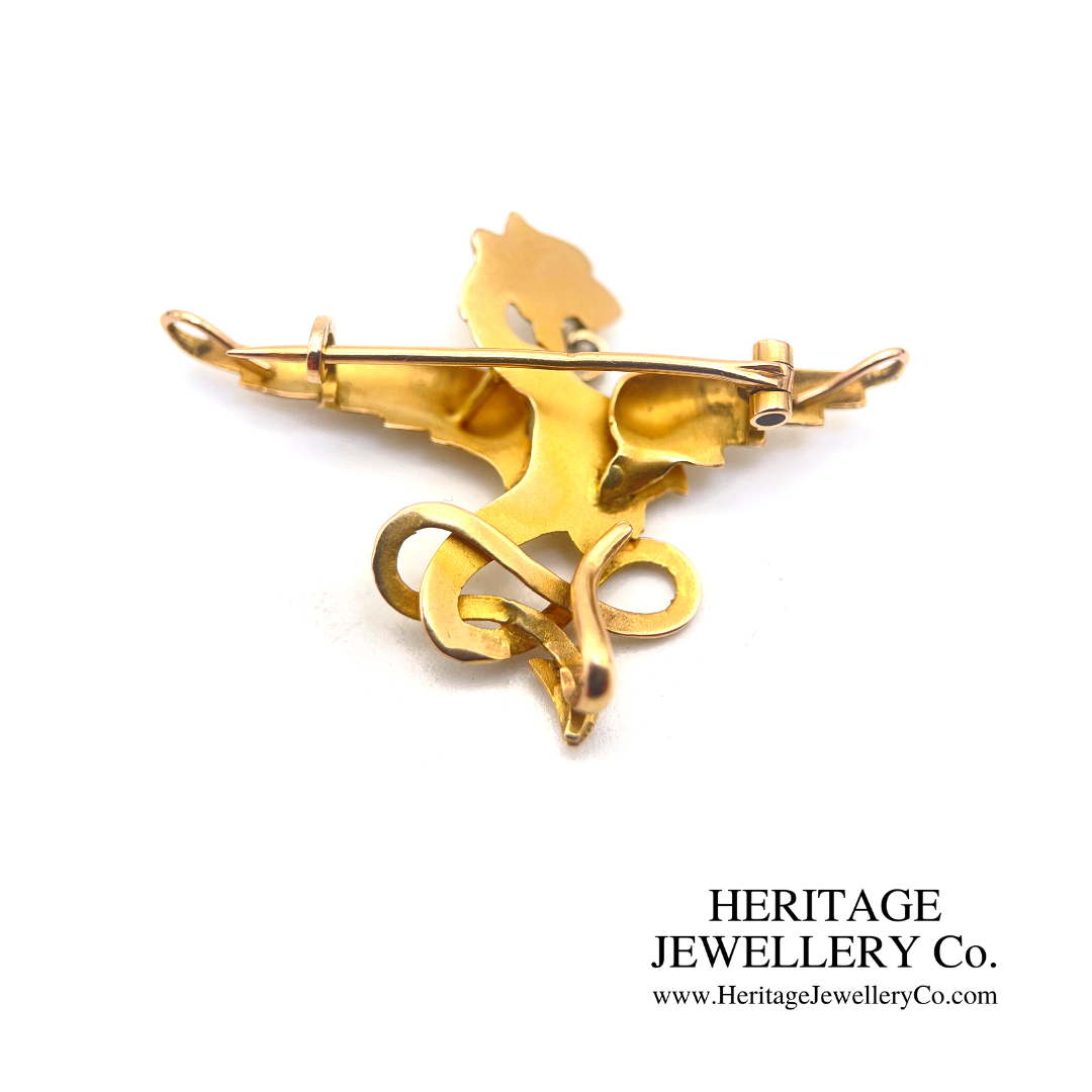 Antique Diamond-set Chimera Brooch / Pendant
