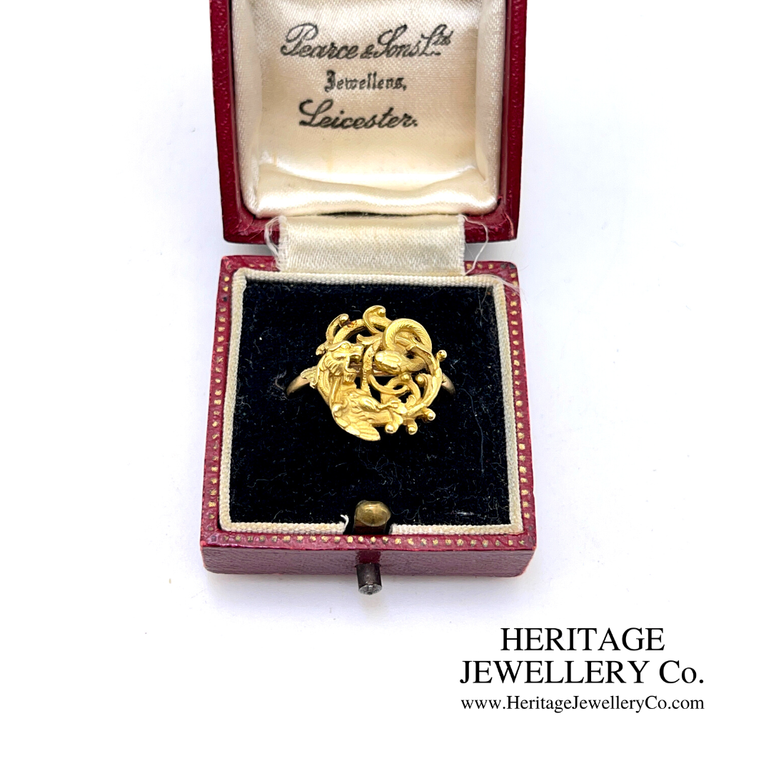 Antique Chimera and Snake Ring