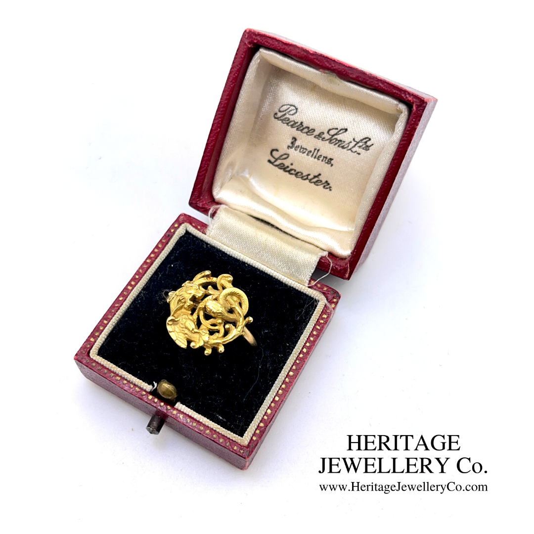Antique Chimera and Snake Ring