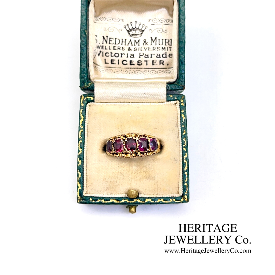 Victorian Garnet 5-Stone Ring
