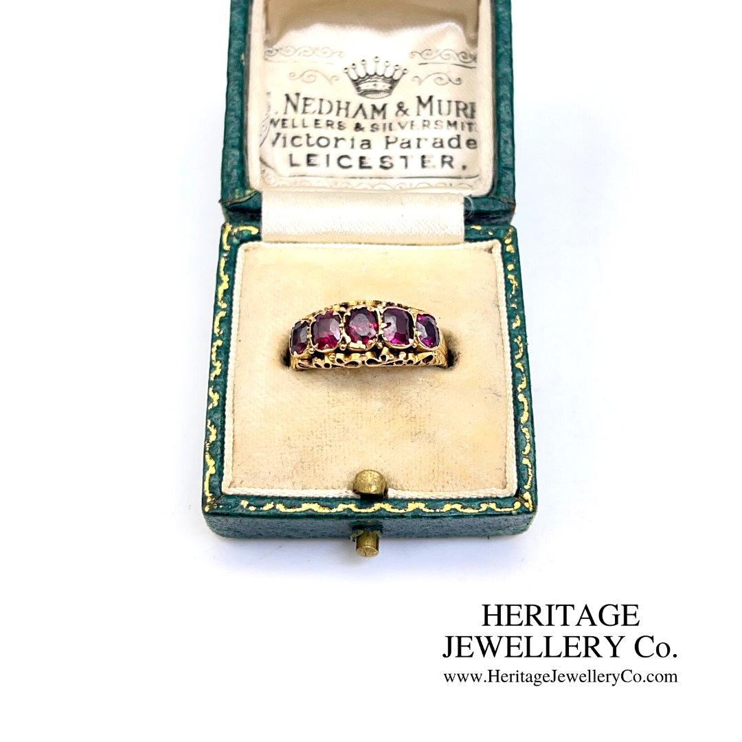 Victorian Garnet 5-Stone Ring