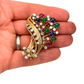 Retro Diamond and Gemstone Brooch