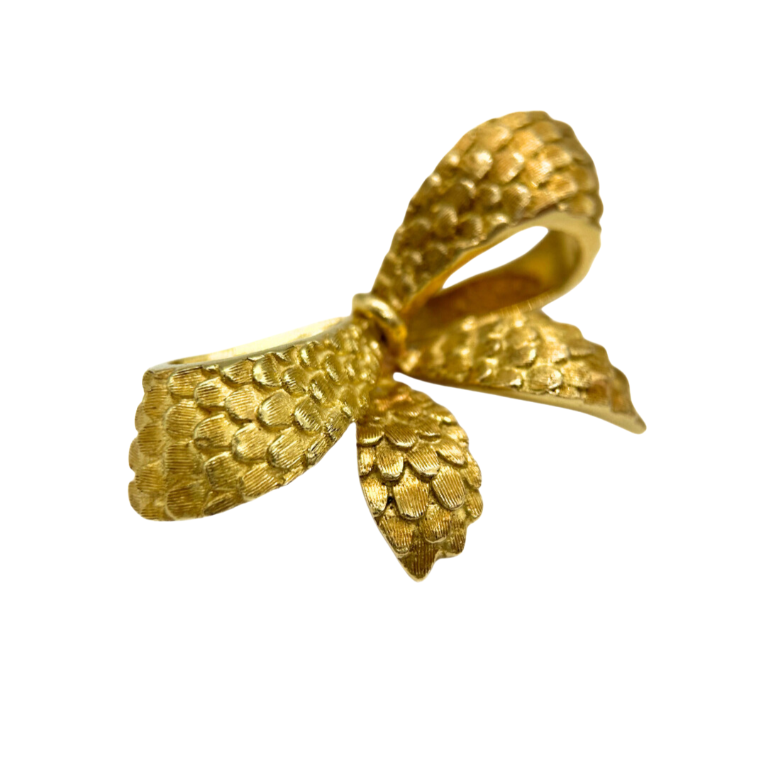 Cartier Textured Bow Brooch