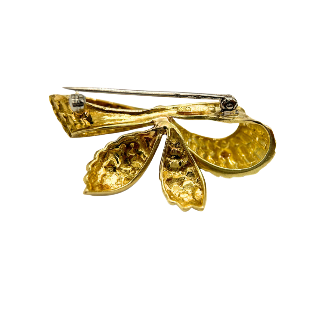 Cartier Textured Bow Brooch