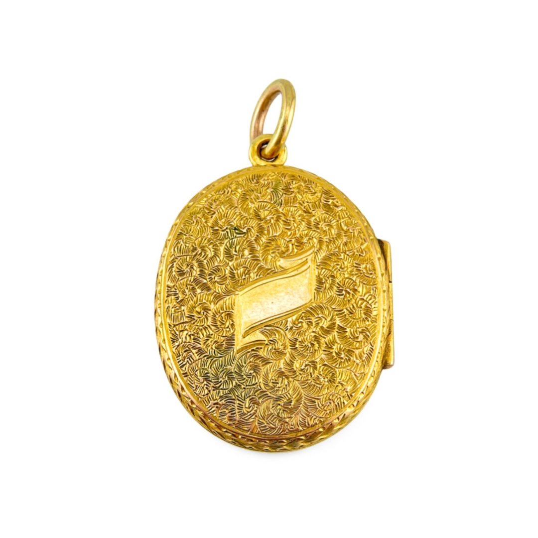 Victorian Enamel And Pearl Cross Locket Pendant