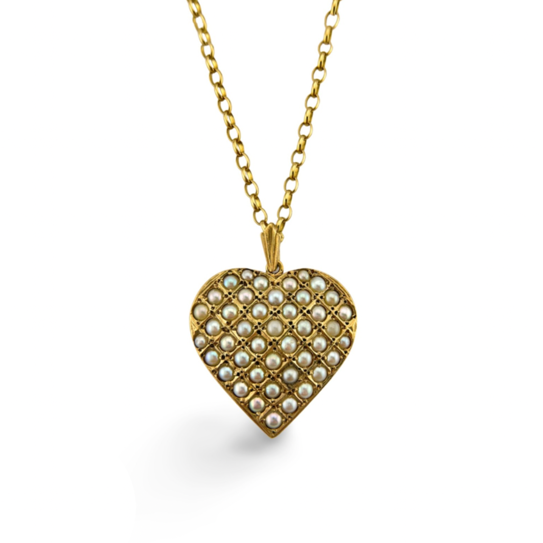 Pearl Heart Pendant Necklace