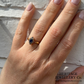 Antique Sapphire & Diamond Navette Ring