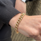 Antique "Night and Day" Gold Curb Bracelet