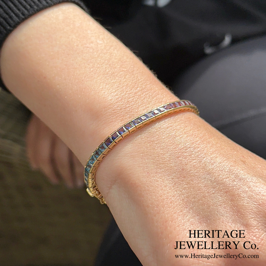 Fine Gem-Set Line Bracelet (14K)