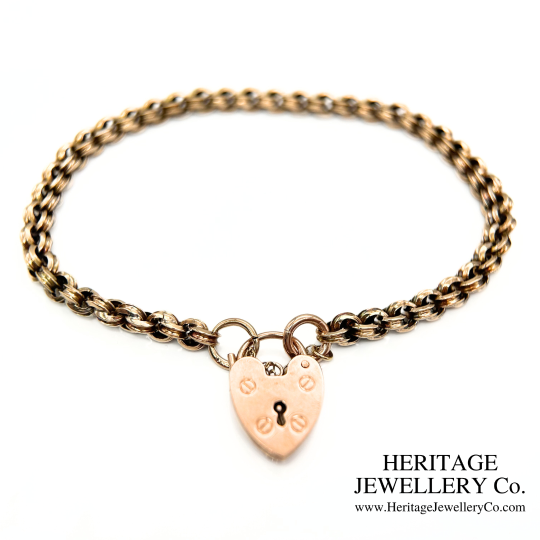 Antique Rose Gold Fancy Link Bracelet