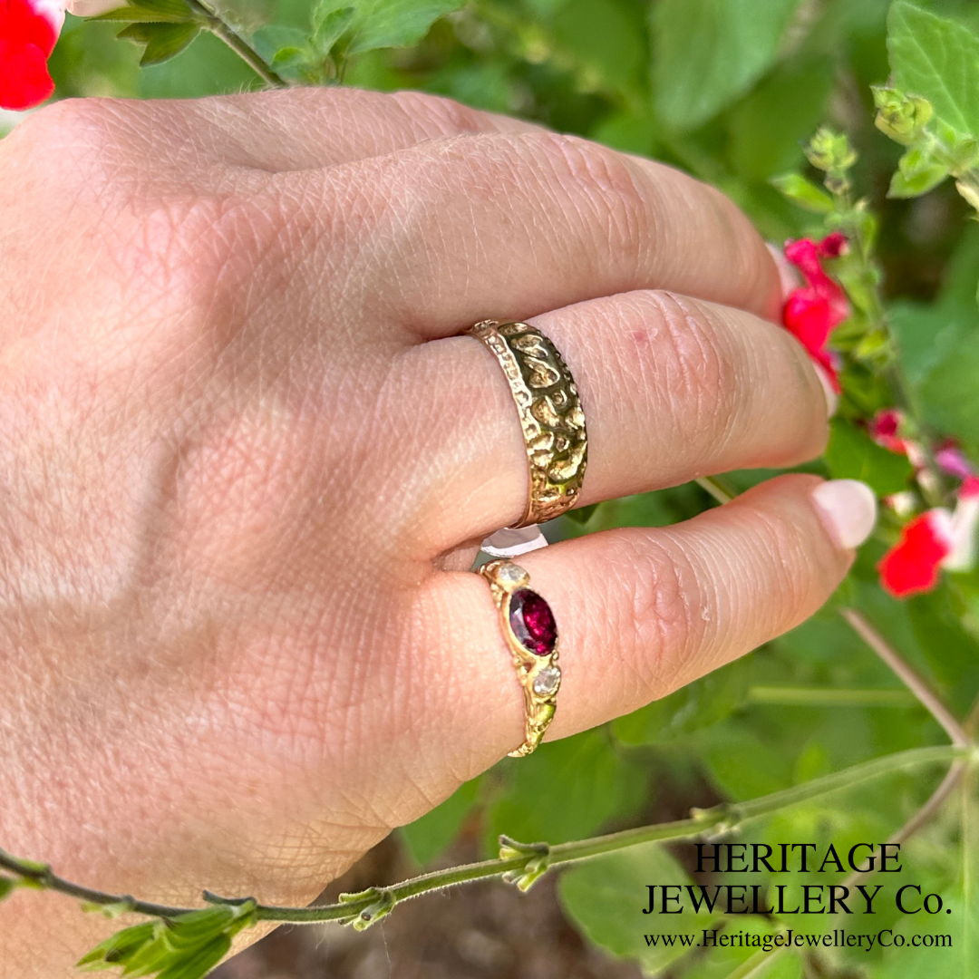 Georgian Garnet and Diamond Ring