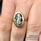 Victorian Gold Enamel Cherub Ring