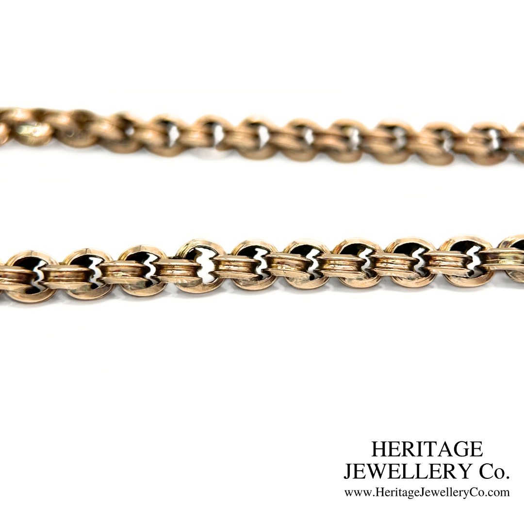 Antique Rose Gold Fancy Link Bracelet