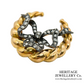 Antique Rose Diamond Bow and Crescent Brooch