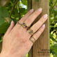 RESERVED - Antique Ruby and Diamond Snake Ring