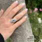 Sapphire and Diamond Navette Ring