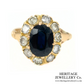Vintage Sapphire and Diamond Cluster Ring