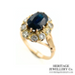 Vintage Sapphire and Diamond Cluster Ring