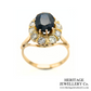 Vintage Sapphire and Diamond Cluster Ring