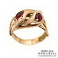 Victorian Garnet Double Snake Ring (c.1883)