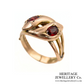 Victorian Garnet Double Snake Ring (c.1883)