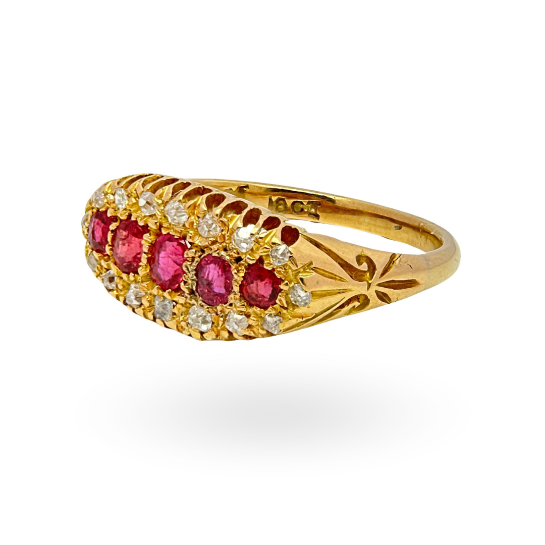 Antique Ruby And Diamond Ring