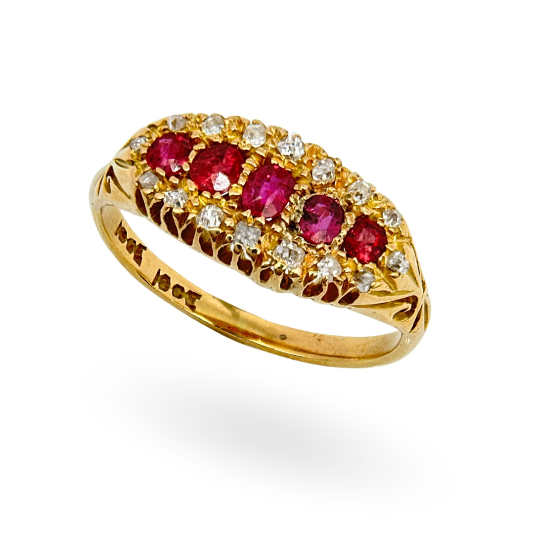 Antique Ruby And Diamond Ring
