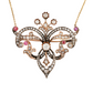 Antique Ruby and Diamond Pendant Brooch