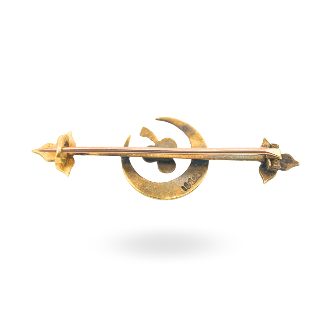 Antique Pearl Bar Brooch