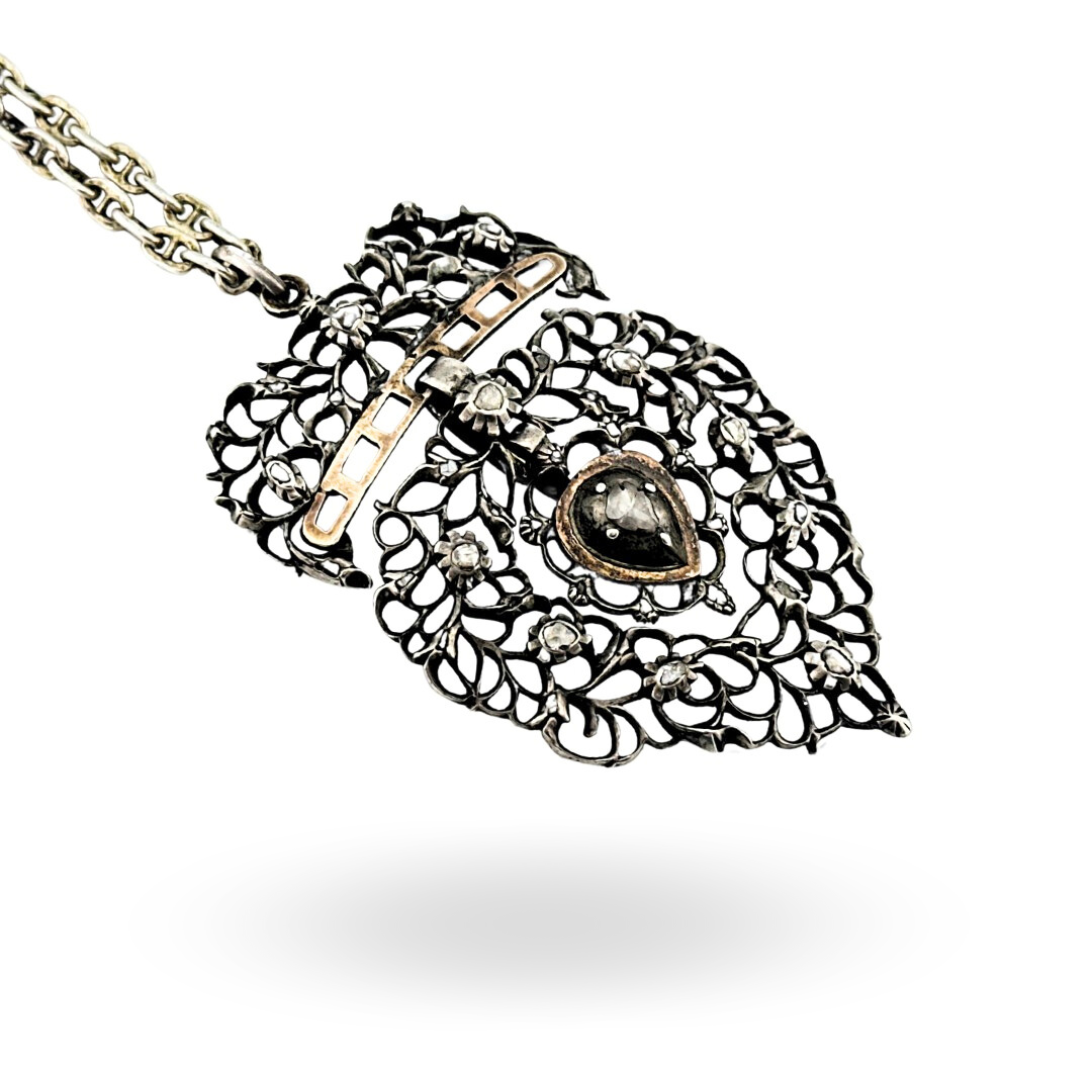 Antique Rose Diamond Pendant