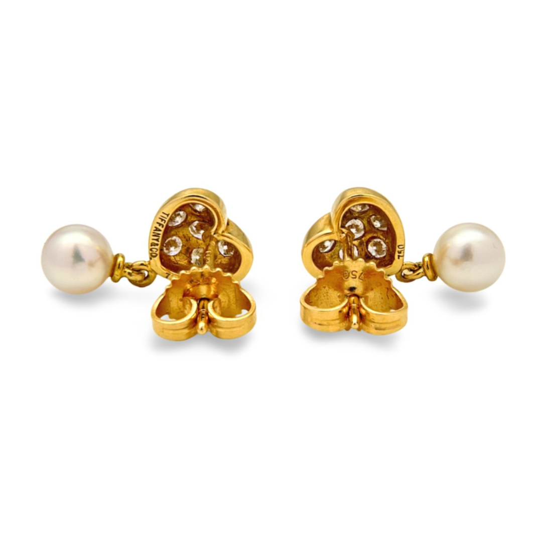 Tiffany & Co. Diamond and Pearl Earrings