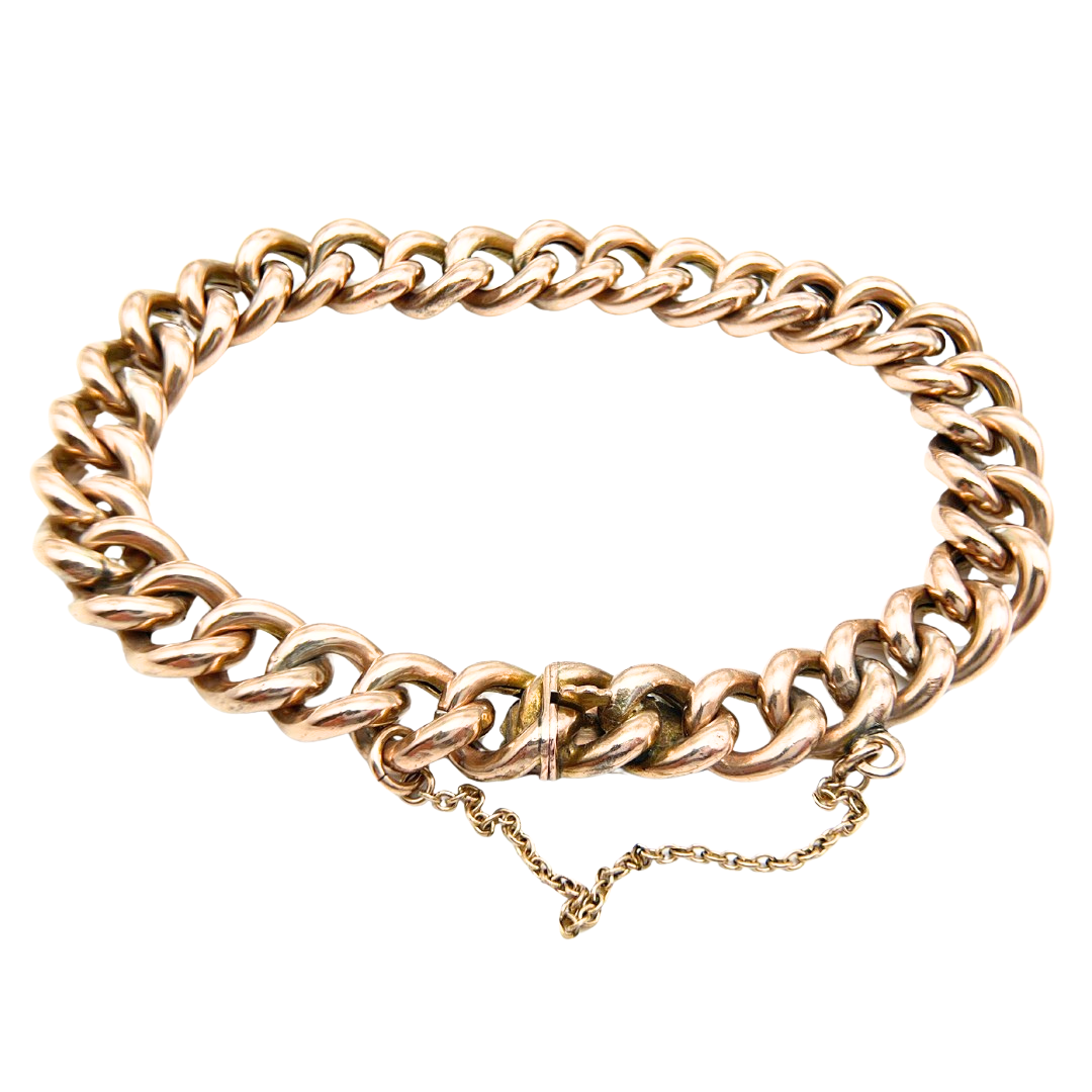 Antique Gold Curb Bracelet