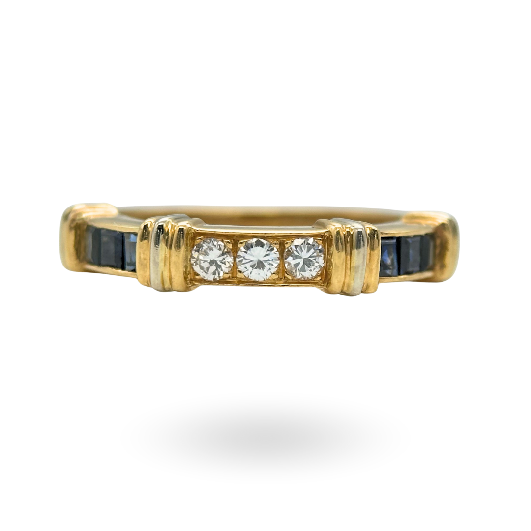 Cartier Diamond and Sapphire Ring