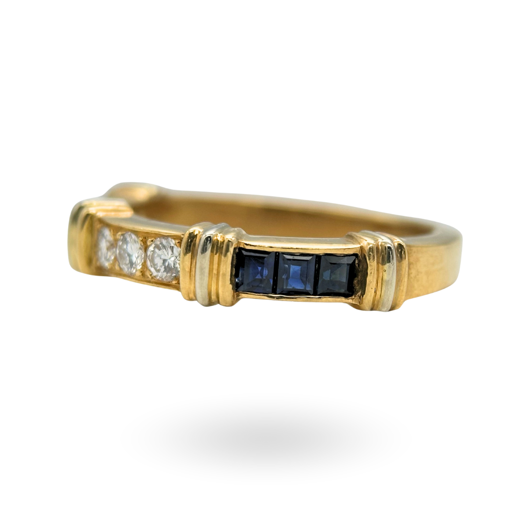 Cartier Diamond and Sapphire Ring