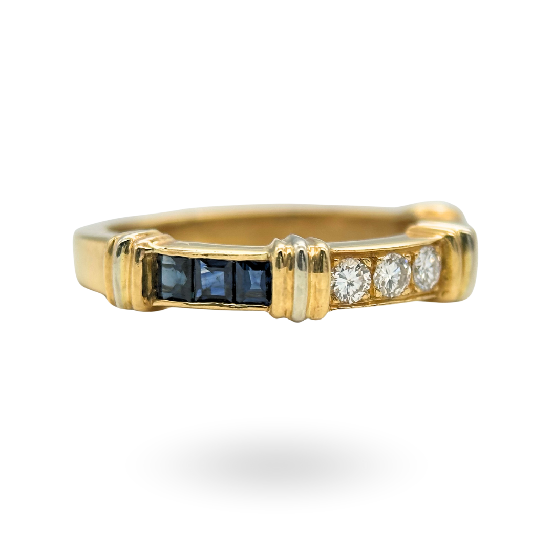 Cartier Diamond and Sapphire Ring