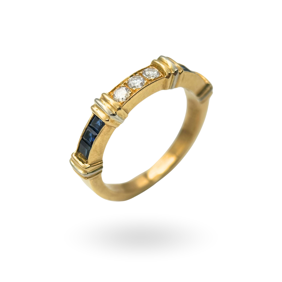 Cartier Diamond and Sapphire Ring