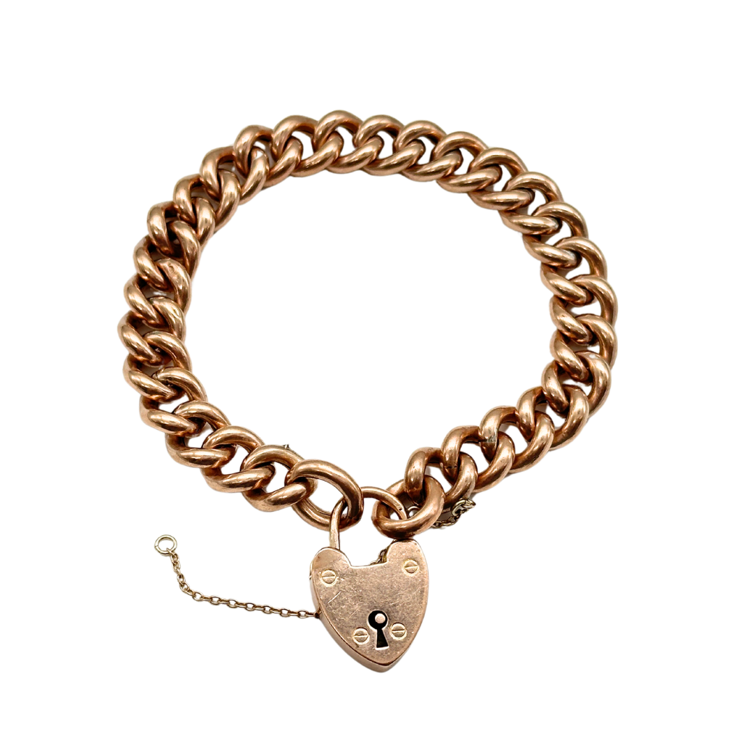 Antique Gold Curb Bracelet