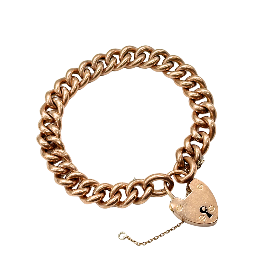 Antique Gold Curb Bracelet