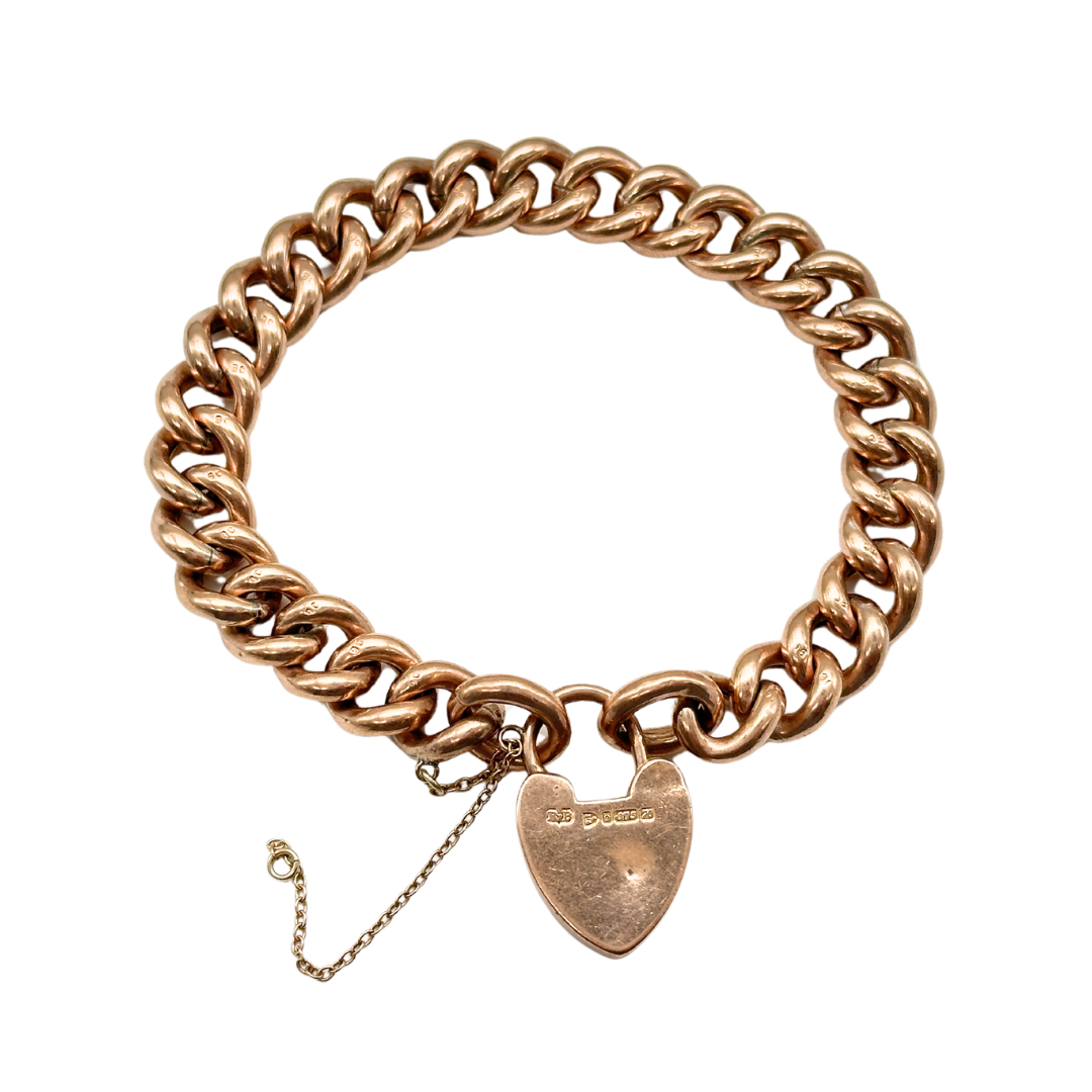 Antique Gold Curb Bracelet
