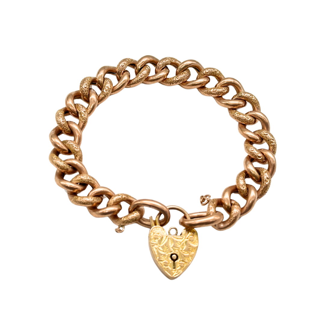 Antique "Night and Day" Curb Bracelet